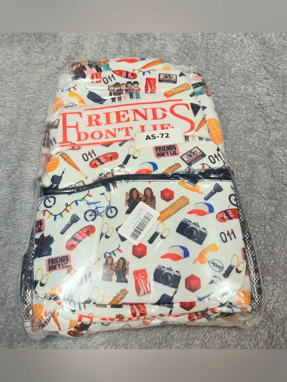 Stranger Things Multicolor 'Friends Don't Lie' Icon Mini Backpack